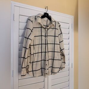 Plaid Button-Up Shirt